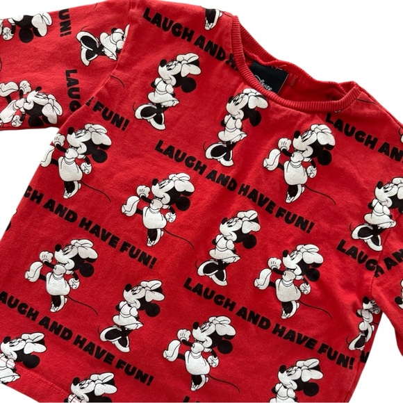 Zara x Disney Minnie Mouse Long Sleeve Top 3-4 - Picture 4 of 6